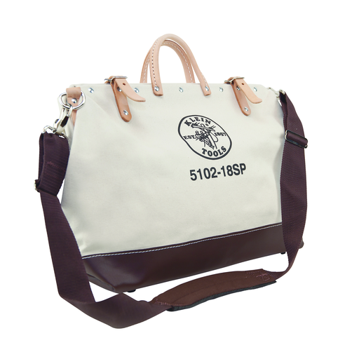 Product image for Klein 5102-18SP Deluxe Tool Bag, Canvas, 13 Pockets, 18"