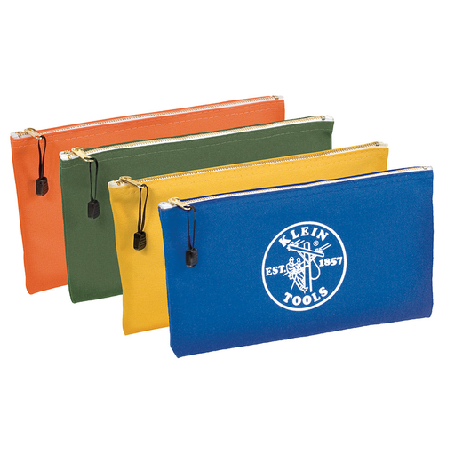 Mayer-DDS-Zipper Bags, Canvas Tool Pouches Olive/Orange/Blue/Yellow, 4-Pack-2