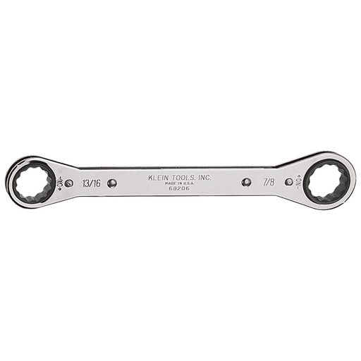 Product image for Klein 68206 Ratcheting Box Wrench, 13/16" x 7/8"