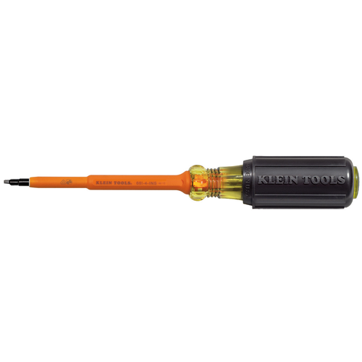 Product image for Klein 661-4-INS Insulated Screwdriver, #1 Square Tip, 4" Shank