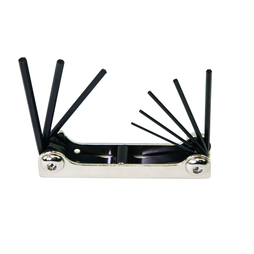 Picture of 70581 - Folding Hex Key Set, 8-Key, SAE Sizes