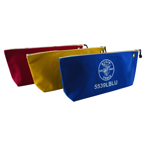 Mayer-DDS-Zipper Bags, Large Canvas Tool Pouches, Assorted Colors, 3-Pack-1