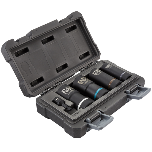 Product image for Klein 66050E 2-in-1 Metric Impact Socket Set, 12-Point, 5-Piece