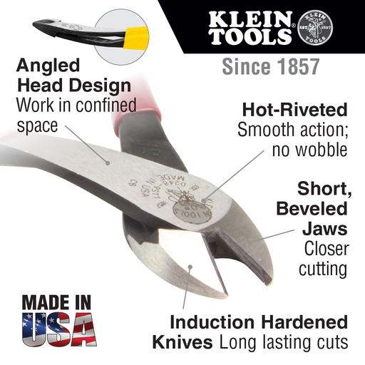 Mayer-DDS-Diagonal Cutting Pliers, Journeyman, Angled Head, 8-Inch-2