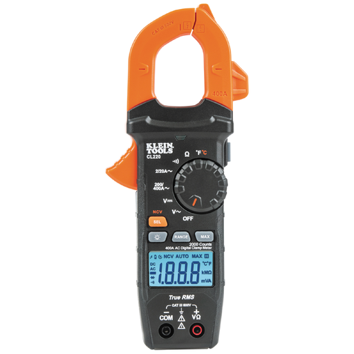 Picture of CL220 - Digital Clamp Meter, AC Auto-Ranging 400 Amp with Temp