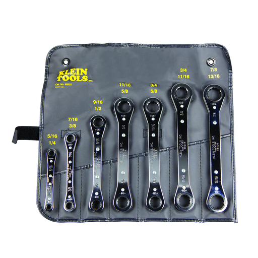 Product image for Klein 68222 7pc Ratcheting Box Wrench Set