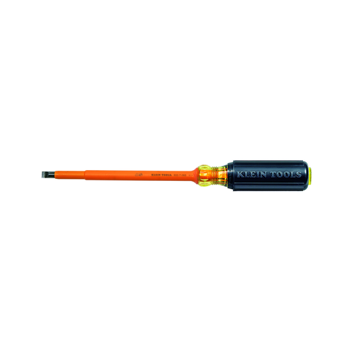 Product image for Klein 602-7-INS Insulated 5/16" Cabinet-Tip Screwdriver - 7" Round-Shank