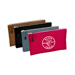 Product image for Klein 5141 Canvas Zipper Bags, 4-Pack (Brown, Black, Gray, Red)