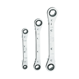 Product image for Klein 68244 3pc Reversible Ratcheting Box Wrench Set