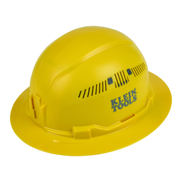 Klein 60262 Hard Hat, Vented, Full Brim Style, Yellow