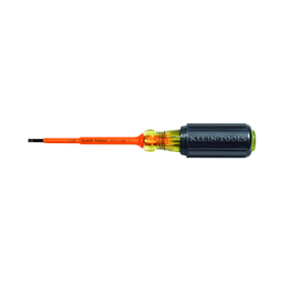 Product image for Klein 612-4-INS Insulated 1/8" Slotted Screwdriver, 4"