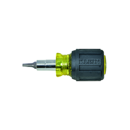 Klein 32562 Multi-Bit Screwdriver / Nut Driver, 6-in-1, Stubby, Ph, Sl, Sq Bits