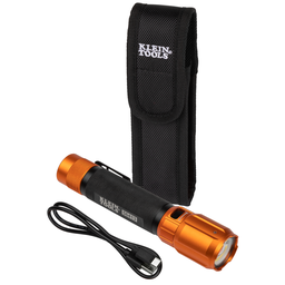 Product image for Klein 56413 Rechargable 2-Color LED Flashlight w/Holster
