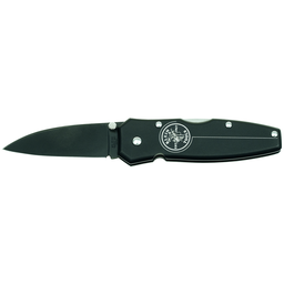 Klein 44001-BLK Lightweight Lockback Knife, 2-1/2" Drop Point Blade, Black Handle