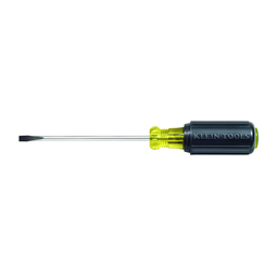 Product image for Klein 601-4 3/16" Cabinet-Tip Screwdriver - 4" Round-Shank