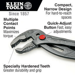 Quick-Adjust Klaw™ Pump Pliers, 10-Inch