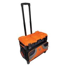 Product image for Klein 55473RTB Tradesman Pro Tool Master Rolling Tool Bag, 19 Pockets, 22"