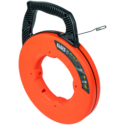 Product image for Klein 56334 1/8" Wide Spring Steel Fish Tape, 240ft (73m) Tape, Double-Loop