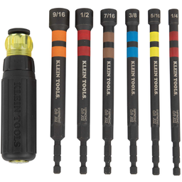 KLEI 32950 6 PC NUT DRIVER SET, RATCHET HANDLE