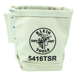 Product image for Klein 5416TSR Tool Bag, Bolt Bag with Drain Holes, No. 4 Canvas, 5 x 9 x 10"