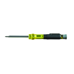 Product image for Klein 32613 HVAC Pocket Screwdriver, 3-in-1, Phillips, Slotted, Schrader Bits