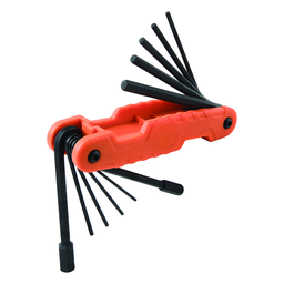 Product image for Klein 70550 Pro Folding Hex Key Set, 11-Key, SAE Sizes