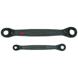 KLEI 68216 2 PC SAE RATCHETING QUAD WRENCH SET