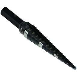 Product image for Klein KTSB01 Step Drill Bit Double-Fluted #1, 1/8" to 1/2"