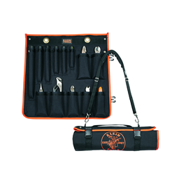 Product image for Klein 33525SC 1000V Insulated Utility Tool Kit in Roll Up Pouch, 13 Piece
