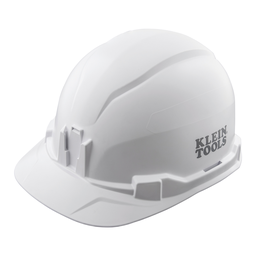 Product image for Klein 60100 Hard Hat, Non-Vented Cap Style, Class-E, White