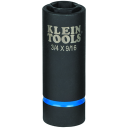 Product image for Klein 66004 2-in-1 6-Point Impact Socket, 3/4" & 9/16", 1/2" Drive