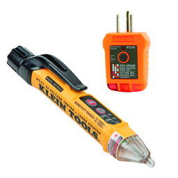 Product image for Klein NCVT5KIT Dual Range NCVT and GFCI Receptacle Tester Electrical Test Kit
