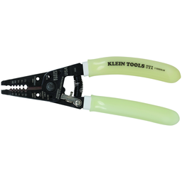 Product image for Klein 11055GLW High-Visibility Klein-Kurve® Wire Stripper / Cutter, 10-18 Solid, 12-20 Stranded