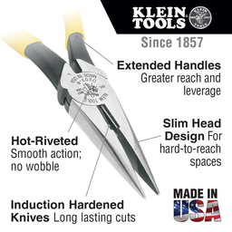 Pliers, Needle Nose Side-Cutters, 8-Inch