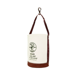 Klein 5104S Canvas Bucket, Leather Bottom, Swivel Snap, 12"
