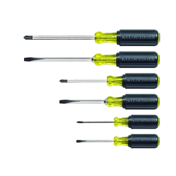 Product image for Klein 85074 Screwdriver Set, Slotted and Phillips, 6-Piece