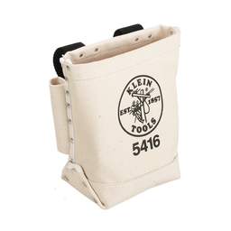 Product image for Klein 5416 Tool Bag, Bull-Pin and Bolt Pouch, Belt Strap Connect, 5 x 10 x 9"