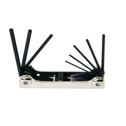 Product image for Klein 70581 Folding Hex Key Set, 8-Key, SAE Sizes