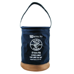 Product image for Klein 5104FR Canvas Bucket, Flame-Resistant, 12"