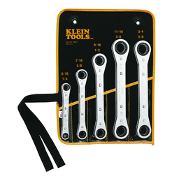 Product image for Klein 68221 5pc Ratcheting Box Wrench Set