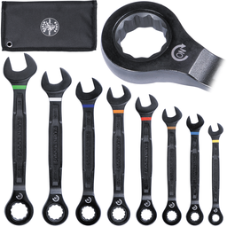 KLEI 69408G SAE RATCHETING WRENCH SET, 8 PC