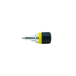 Product image for Klein 32594 Multi-Bit Ratcheting Screwdriver, 6-in-1, Stubby, Ph, Sl, Sq, Nut Bits