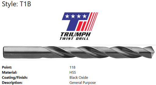 GENERAL PURPOSE JOBBER DRILLS 19/64 T1B