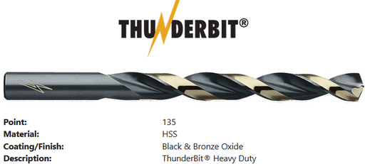 THUNDERBIT HVY DUTY JOBBER DRILL X T3HD