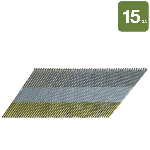 1-1/2" Angled 15 Gauge Bright Fini