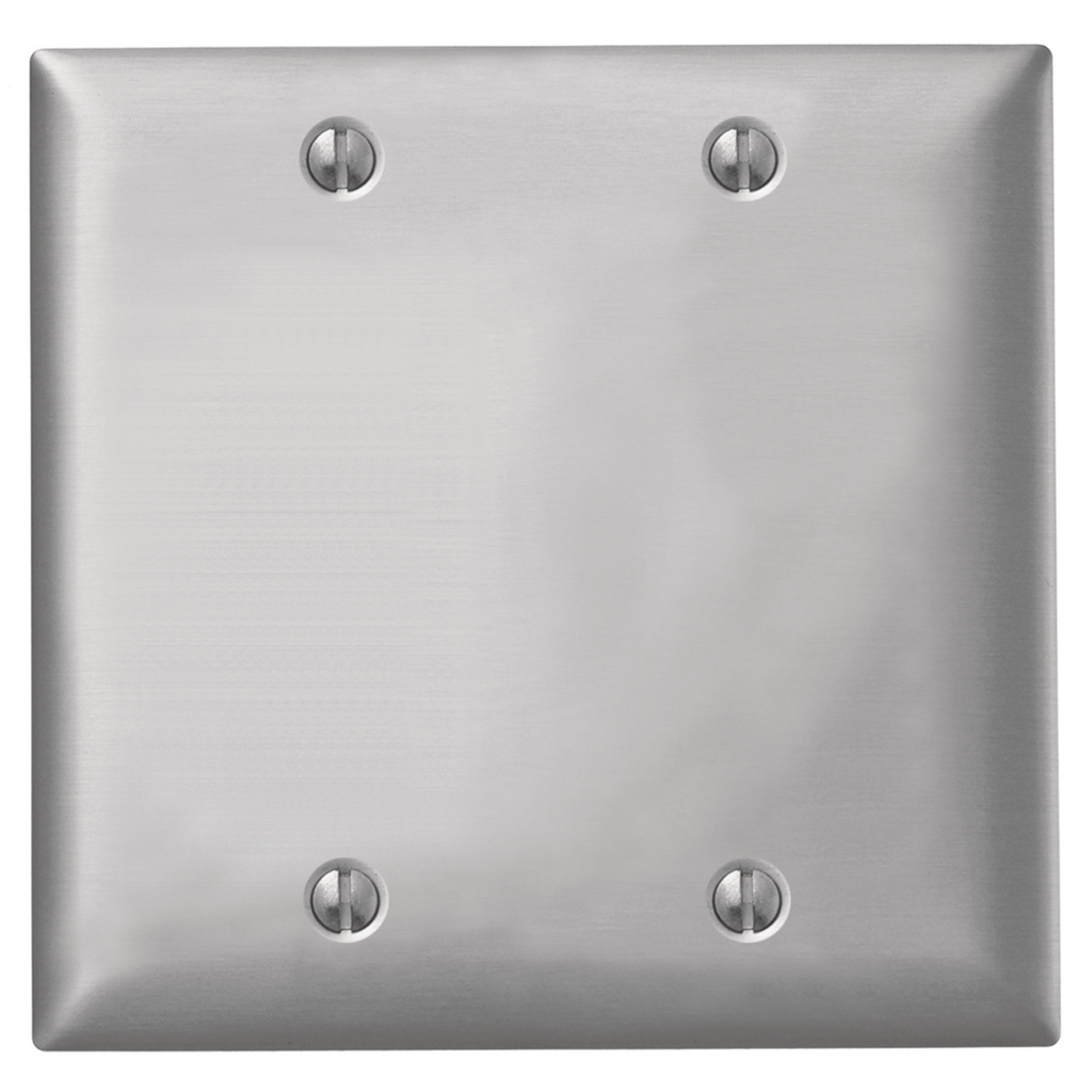 Product image for HPW SA23 WALLPLATE 2-G, BLANK, ALUM