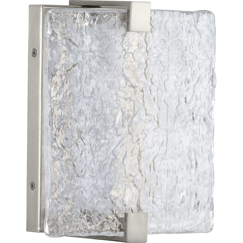 Progress P710080-009-30 LED Stone Glass Sconce Collection Brushed Nickel ADA Wall Sconce Product image for Progress P710080-009-30 LED Stone Glass Sconce Collection Brushed Nickel ADA Wall Sconce