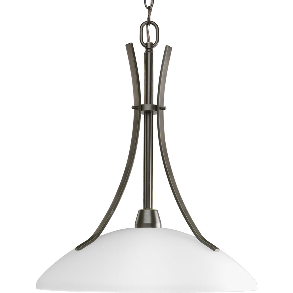 Product image for Progress P5112-20 Wisten Collection One-Light Antique Bronze Etched Glass Modern Pendant Light