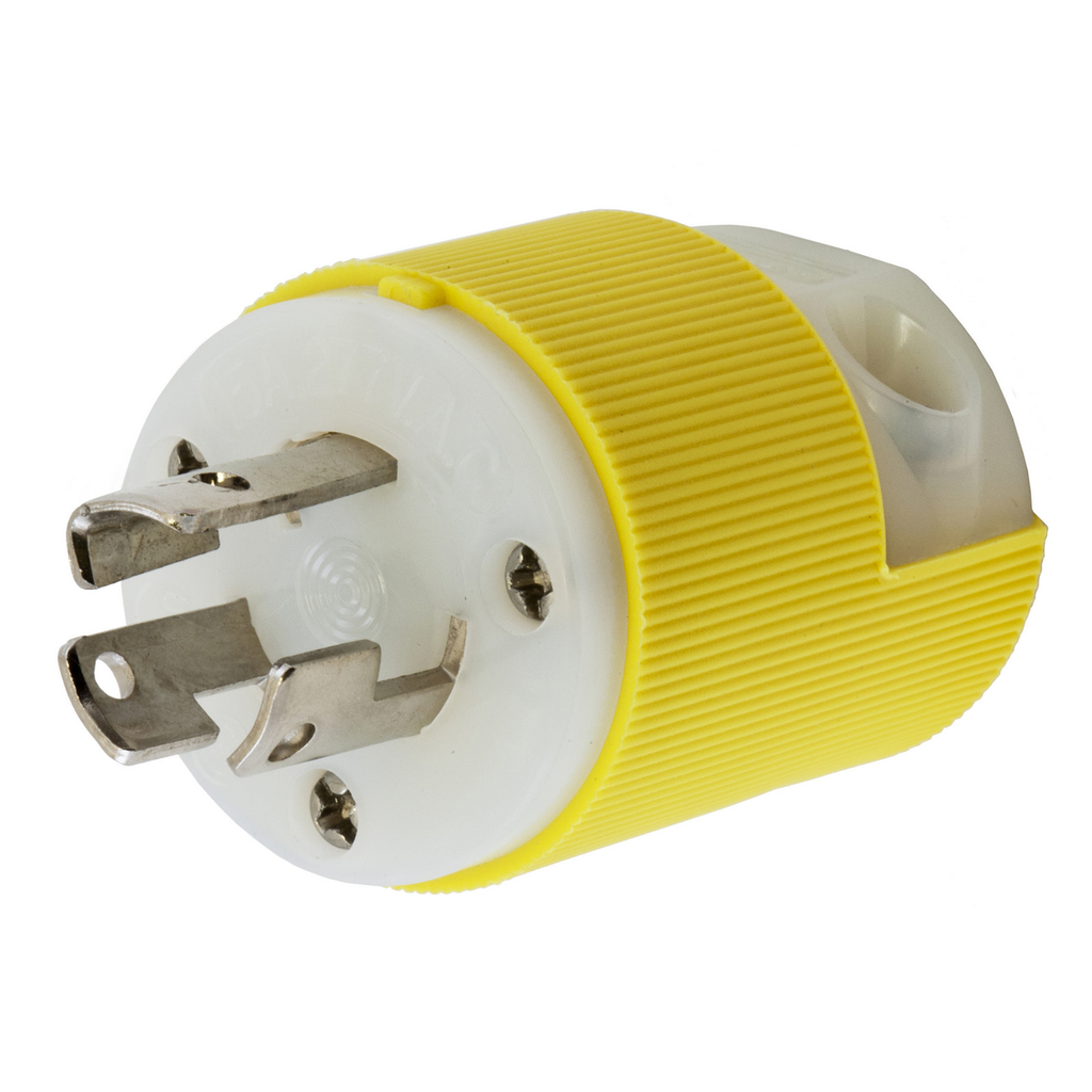 Hubbell Wiring Devices HBL47CM70C 15 Amp 277 Volt 2-Pole 3-Wire NEMA L7-15P White and Yellow Locking Plug Product image for Hubbell Wiring Devices HBL47CM70C 15 Amp 277 Volt 2-Pole 3-Wire NEMA L7-15P White and Yellow Locking Plug