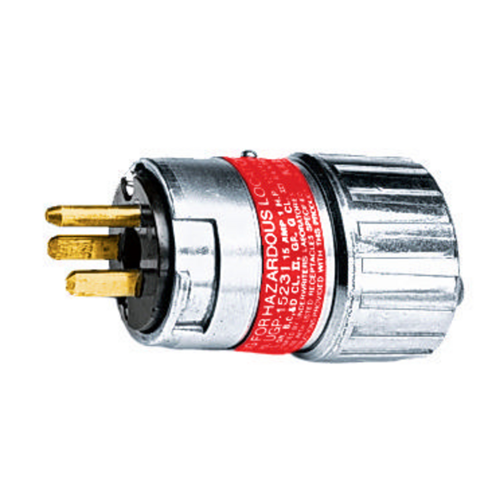 Product image for Hubbell Wiring Devices UGP15231 15 Amp 125 Volt 2-Pole 3-Wire NEMA 5-15P Straight Blade Plug